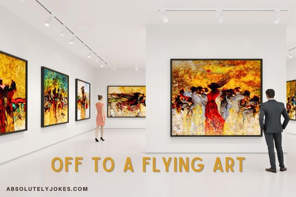 Art gallery - off to a flying art work overlay