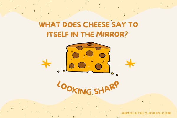 Image of cheese with joke overlay