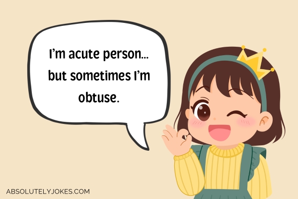 Illustration of a cute winking girl with pun on speech bubble