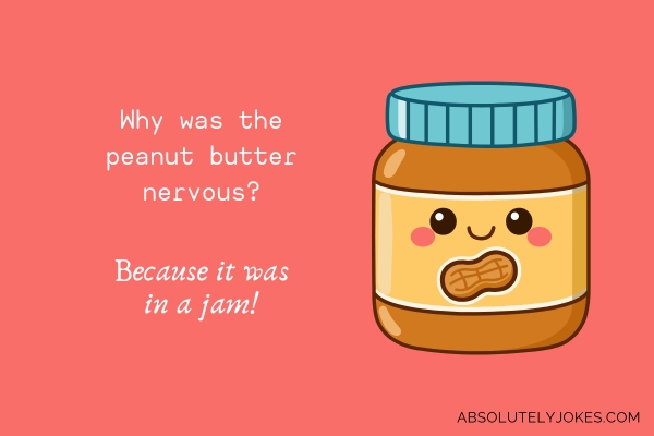 peanut butter jar cartoon with joke overlay