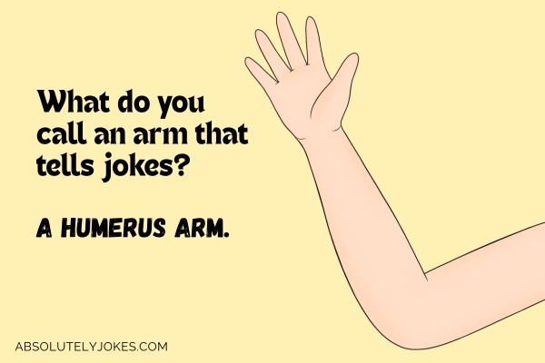 illustration of an arm with joke