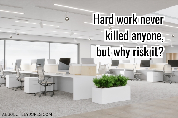 empty office with quote overlay